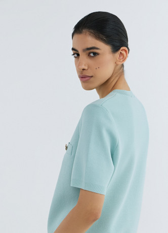 Кардиган с карманами и золотыми пуговицами