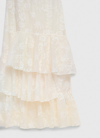 Платье макси с воланами