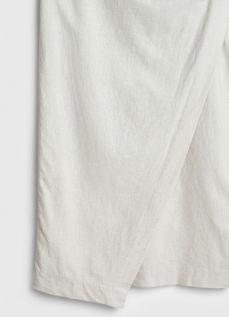 Льняная юбка миди с запахом