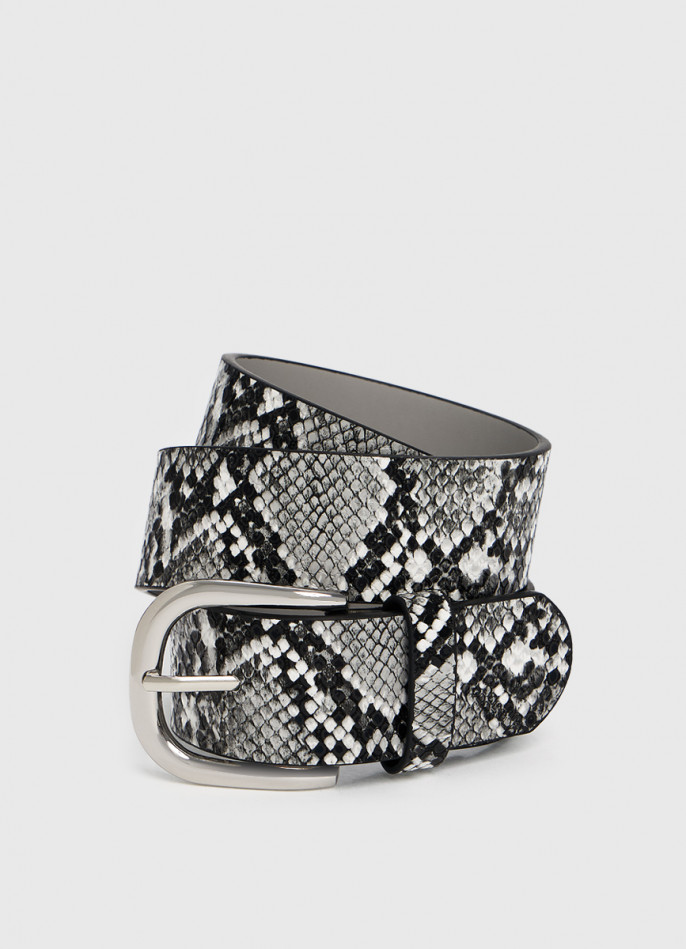 Ремень с тиснением под рептилию