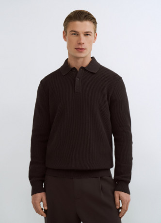 Текстурное вязаное поло