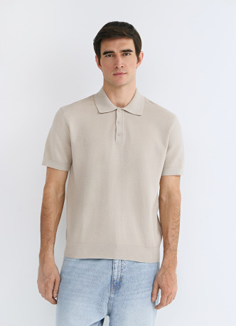 Поло из текстурной ткани