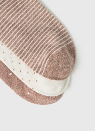 Короткие носки с жаккардом, 3 пары