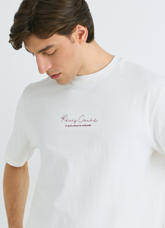 Футболка из плотного хлопка с текстовым принтом