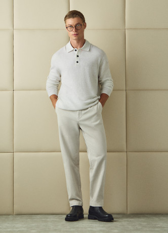 Джемпер поло из шерсти мериноса