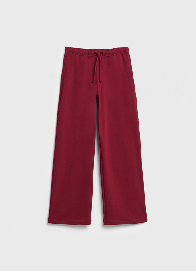 Широкие трикотажные брюки для девочек