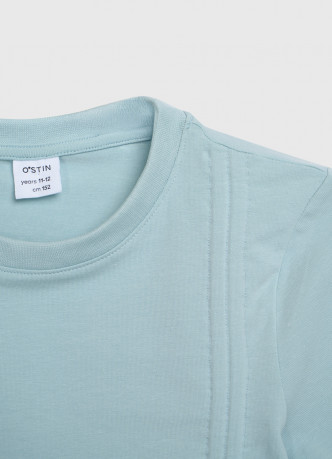 Футболка с драпировкой и завязками для девочек