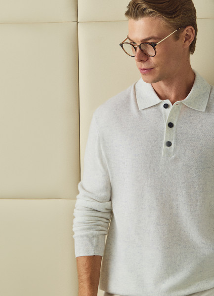 Джемпер поло из шерсти мериноса Серый 2999₽