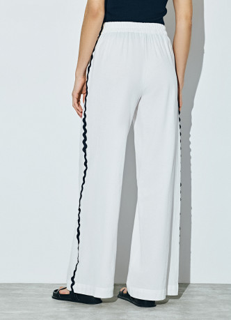 Брюки из хлопка с лампасами