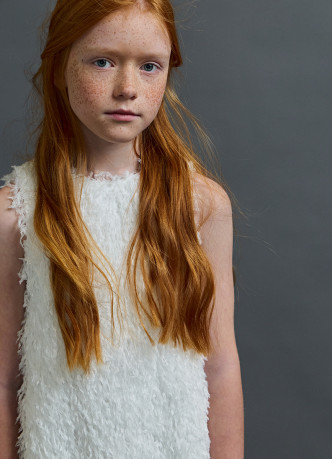 Фактурное платье мини для девочек