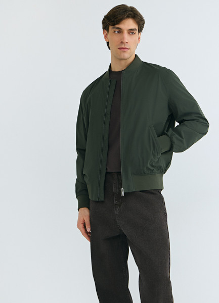 Бомбер на молнии Зеленый 3999₽