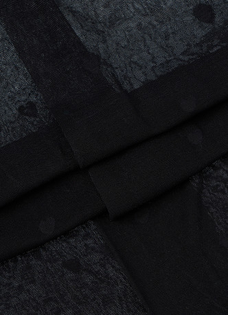 Колготки с узором в виде сердечек, 40 DEN