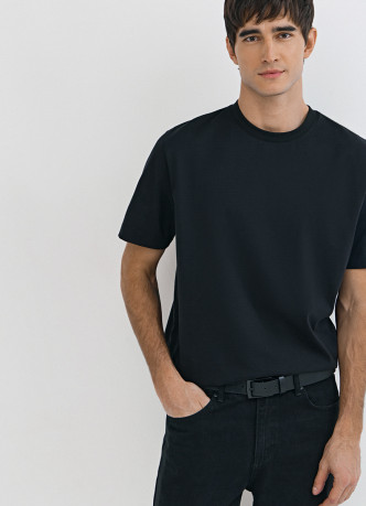 Футболка из мерсеризованного хлопка с принтом