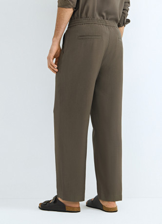 Брюки из вискозы с эластичным поясом