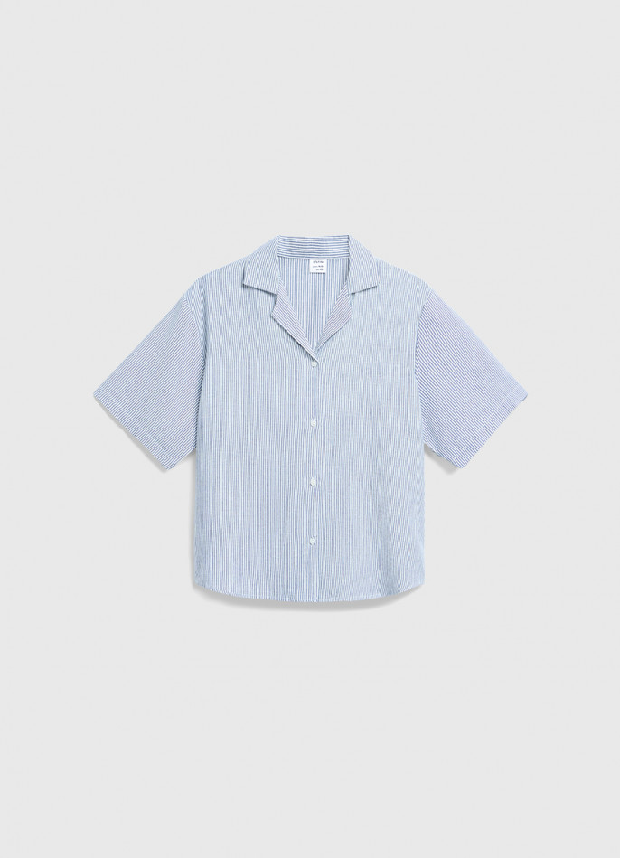 Рубашка из смесового льна для девочек