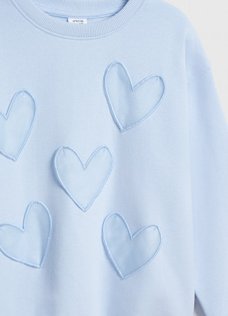 Свитшот с аппликацией для девочек