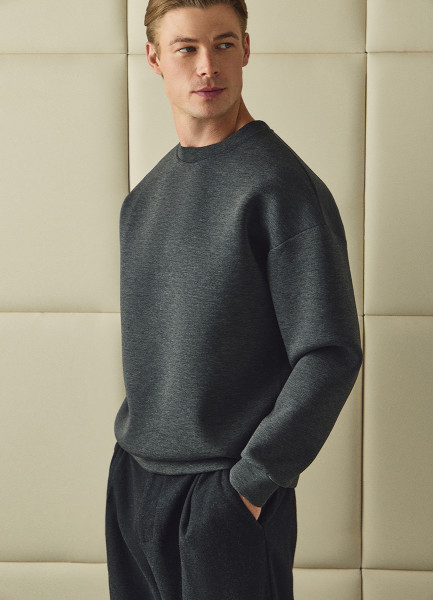 Свитшот из скубы Серый 1999₽