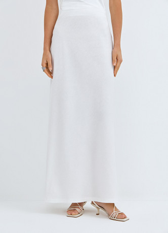 Юбка макси А-силуэта с эластичным поясом