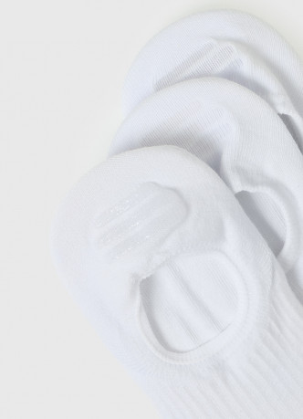 Носки-следки из хлопка в рубчик, 3 пары