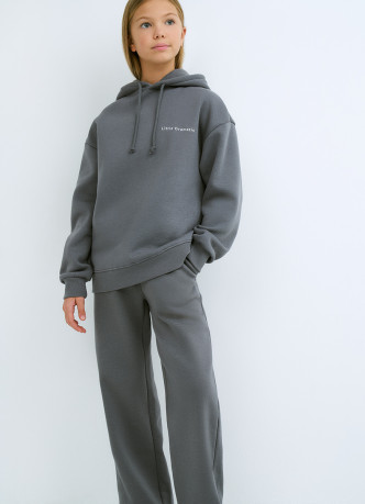 Широкие трикотажные брюки для девочек