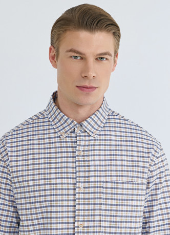 Рубашка в клетку из хлопка оксфорд