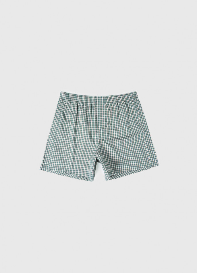 Текстильные трусы-боксеры в клетку