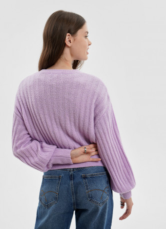 Структурный джемпер c объёмными рукавами