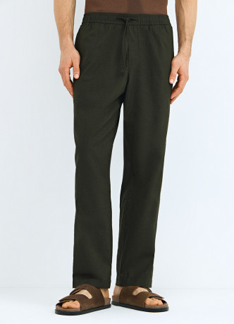 Брюки изо льна и хлопка
