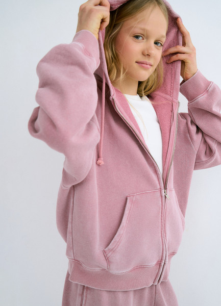 

Толстовка на молнии для девочек, Розовый