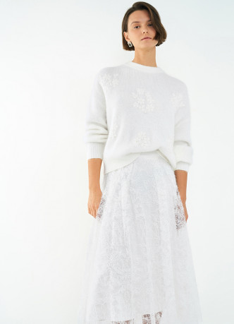 Кружевная юбка А-силуэта