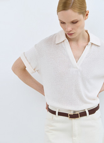 Поло из кроеного трикотажа