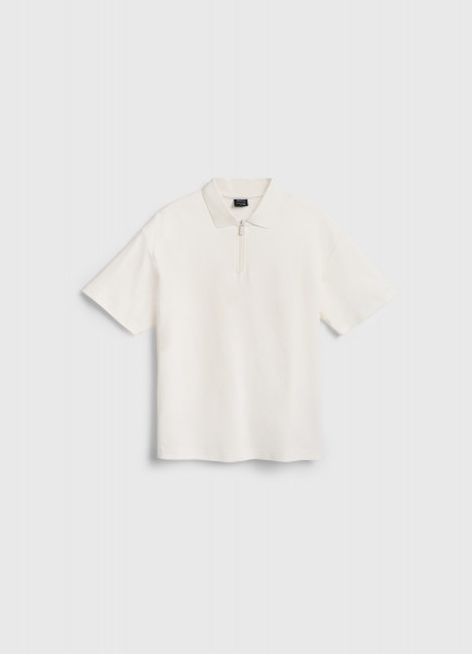 Поло с воротником на молнии для мальчиков, Бежевый