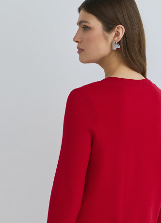 Вязаный кардиган с фигурными пуговицами