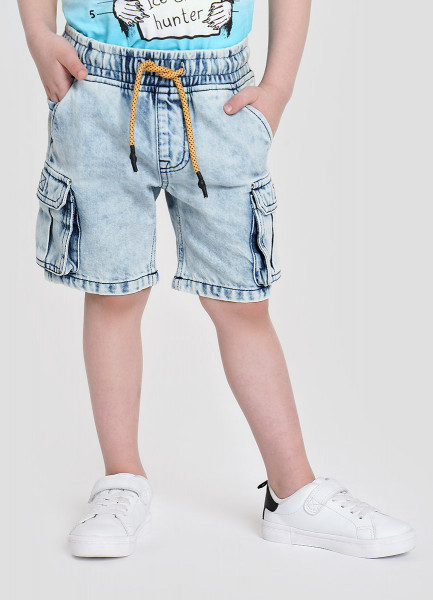 Джинсовые шорты с карго-карманами для мальчиков