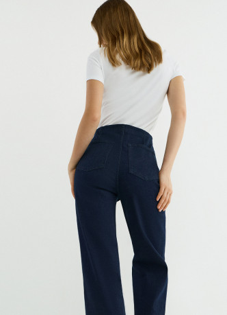 Широкие джинсы с эластаном
