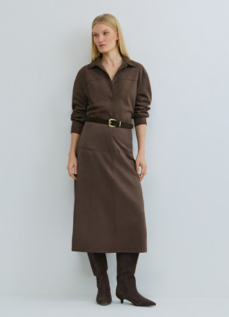 Рубашка из искусственной замши