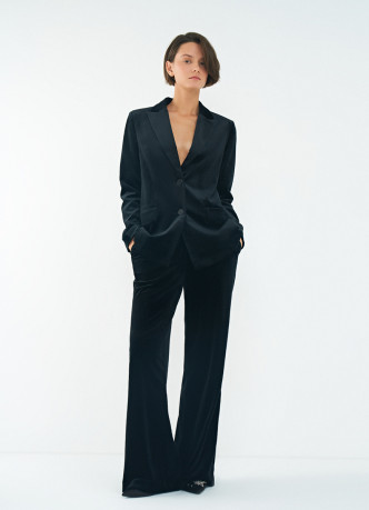 Прямые бархатные брюки