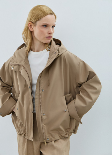 

Лёгкая куртка с капюшоном, Бежевый