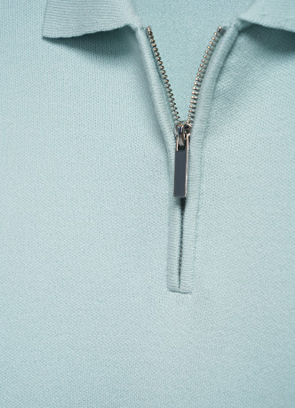 Джемпер с воротником поло на молнии