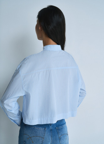 Укороченная хлопковая блузка