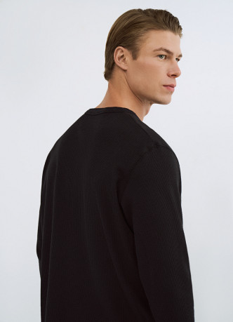 Лонгслив пижамный из текстурной ткани