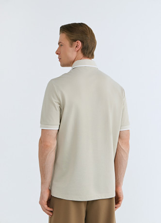 Поло из плотного шелковистого пике