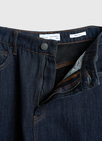 Утеплённые широкие джинсы