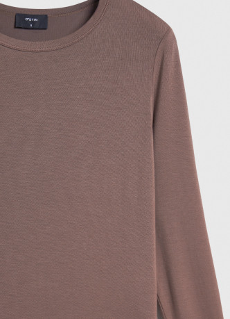 Лонгслив с содержанием модала и шёлка