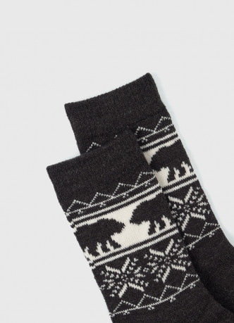 Тёплые носки с шерстью и узором