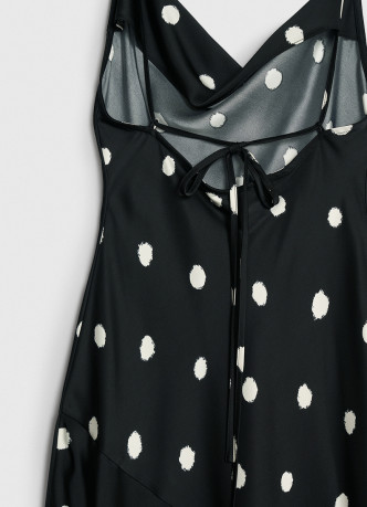 Платье-комбинация в горох