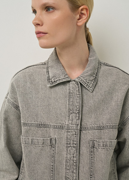 Джинсовая куртка-рубашка, Серый O`Stin LB4672O02-92, размер 42