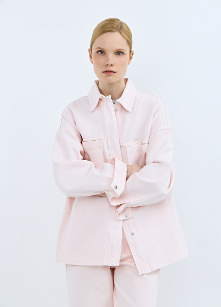 

Куртка-рубашка из денима, Розовый