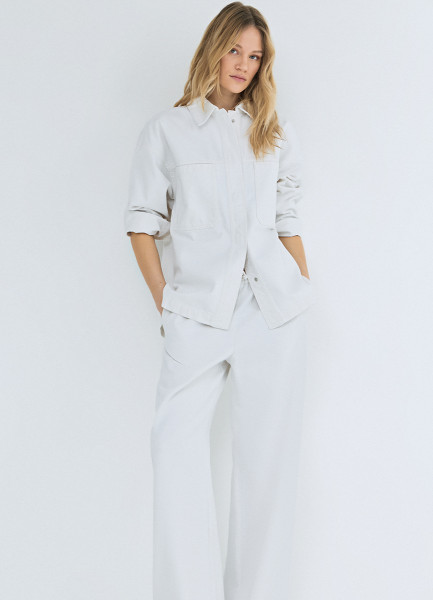 

Куртка-рубашка из денима, Белый