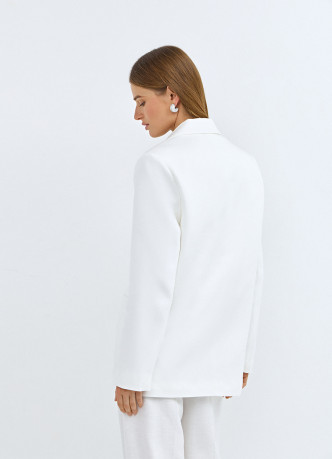 Двубортный льняной жакет